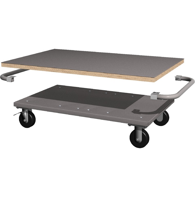 Столешница с металл настилом 4мм L-1600 с 2 ручками и подставка 01.303C-9007