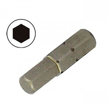 Бит шестигран. 5.0мм 5/16", L=30мм, S2, (упаковка 10 шт) AIST 1223605H