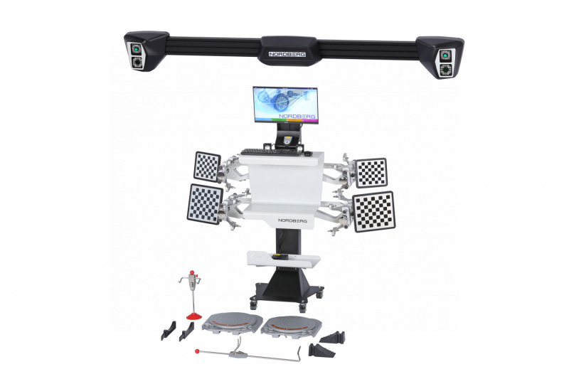 Стенд сход-развал 3D четырехкамерный настенный, серый NORDBERG C804-C (7015)