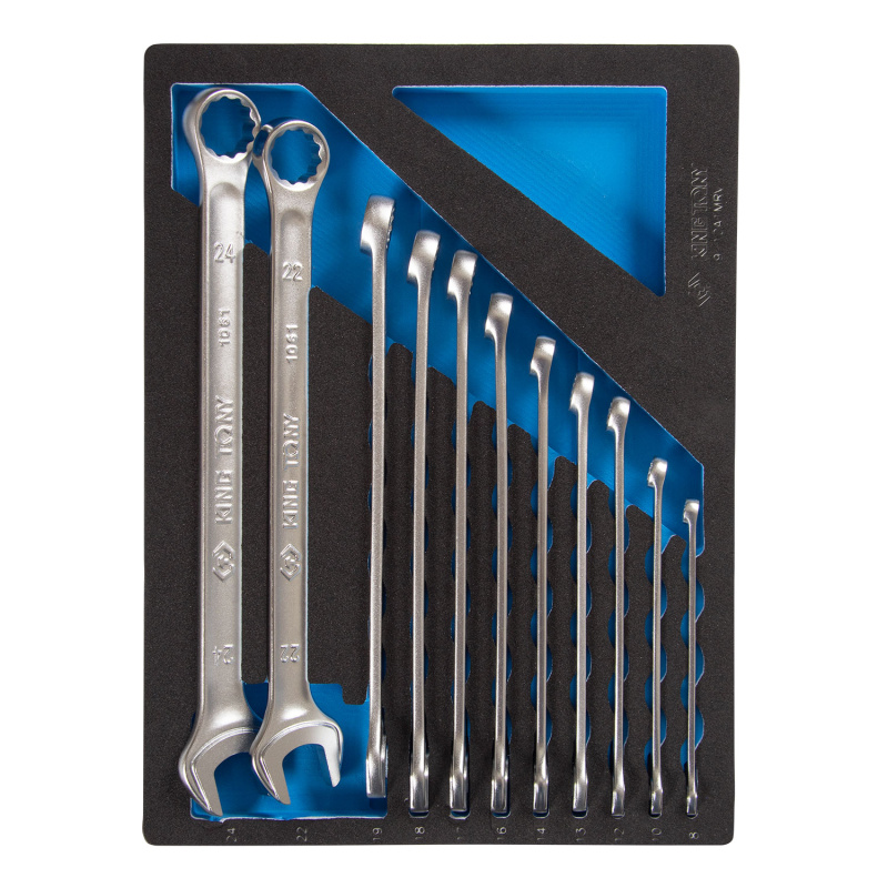 KING TONY Набор комбинированных удлиненных ключей, ложемент, 11 предметов 9-12A1MRV