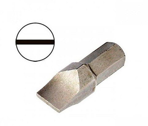 Бит шлицевой 6.0мм 5/16", L=30мм, (упаковка 10 шт) AIST 1223606S