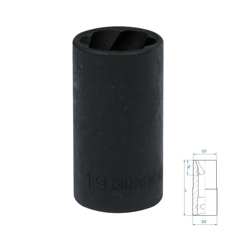 KING TONY Головка для поврежденного крепежа, 19 мм  9TD403-19M