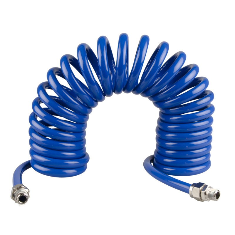 KING TONY Шланг пневматический спиральный высокого давления 8x12 мм, 10 м, резьба 1/4 79953-10