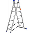 Лестница универсальная, двухсекционная со стабилизатором, 7 ступеней ЗУБР 38821-07