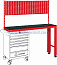 МАСТАК Верстак инструментальный под тележку, задняя панель, красный 542-11500R